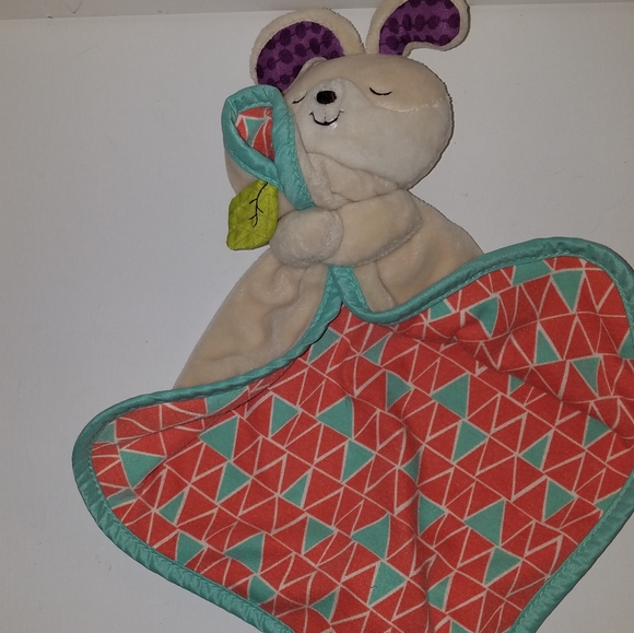 B baby Lovey bunny rabbit Easter security blanket - Picture 3 of 7